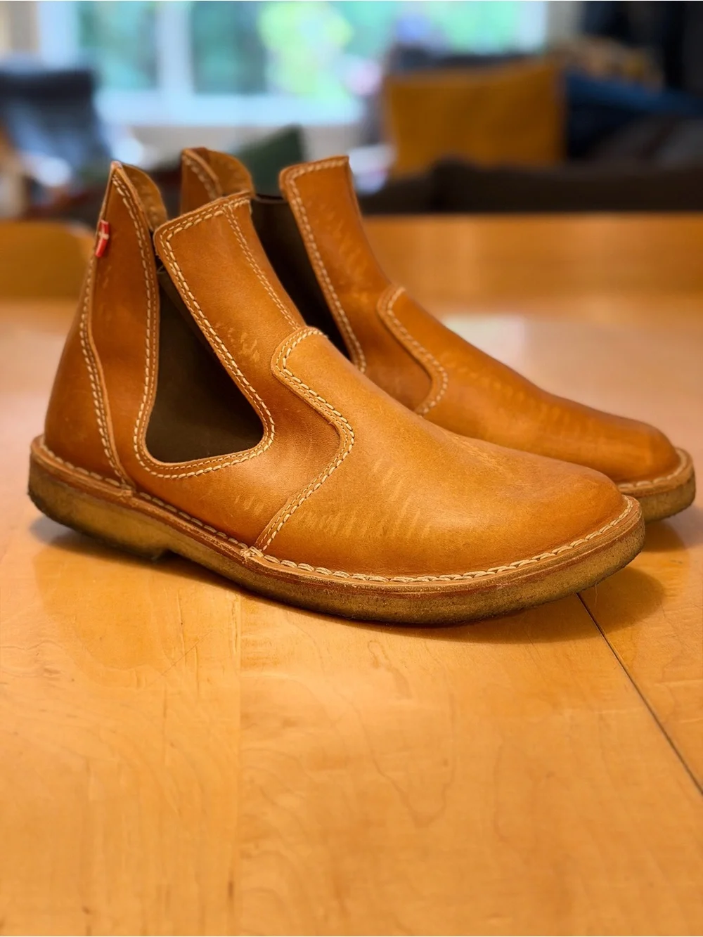 Duckfeet ROSKILDE Chelsea Boots - Tan Leather EU 44